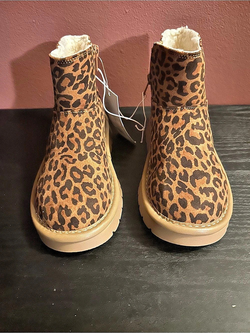 Cat & Jack Girls Size 13 Leopard Print Boots NWT